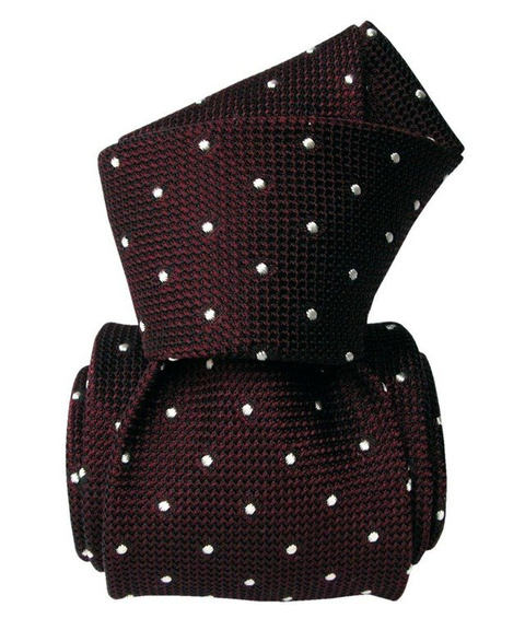 Grenadine Garza Fina Tie - Burgundy - White Dots