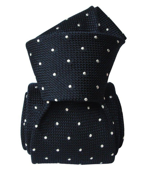 Grenadine Garza Fina Tie - Navy - White Dots