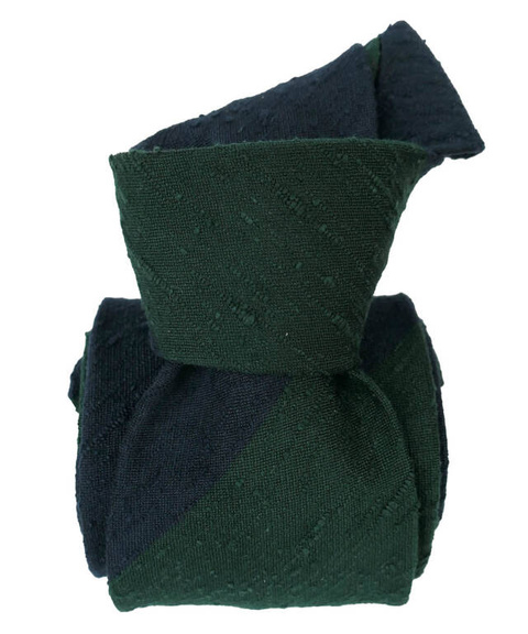 Shantung Tie - Regimental Navy&Burgundy