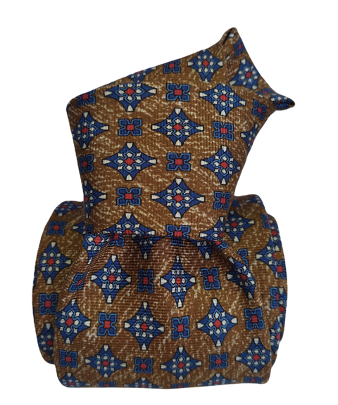 Printed Silk Tie - Cappuccino with Extrasomething