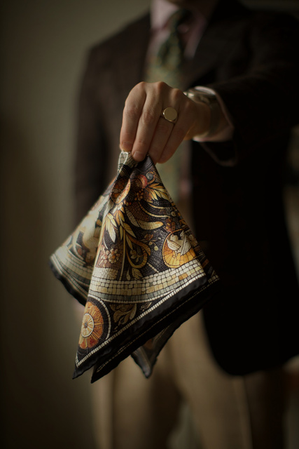 Silk Pocket Square - Gaia