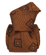 Jacquard Silk Tie - Hazlenut with Brown Flowers
