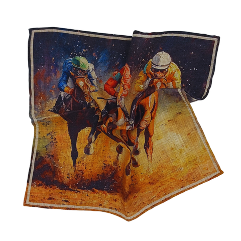 Wool Pocket Square - Horse Run