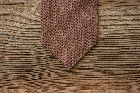 Grenadine Garza Grossa Tie - Regimental Navy&Burgundy