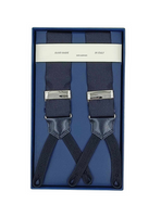 Silk Tuxedo Braces - Black