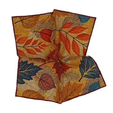 Wool Pocket Square - Autumn Leafs