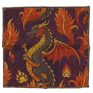 Wool Pocket Square - Dragon