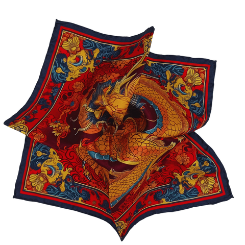 Poszetka Jedwabna - Smok