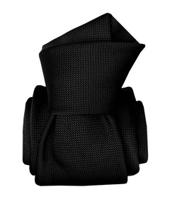 Jacquard Silk Tie - Black