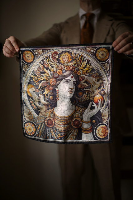 Silk Pocket Square - Gaia