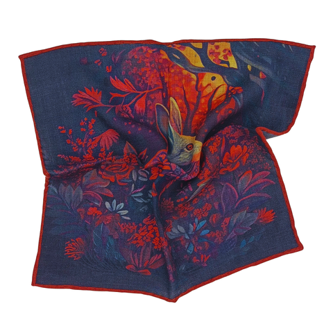 Wool Pocket Square - Rabbit