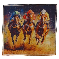 Wool Pocket Square - Horse Run