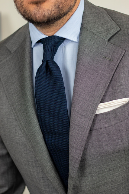 Grenadine Garza Fina Tie - Navy