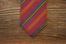 Classic Silk Tie - Burgundy with Orange Stripes