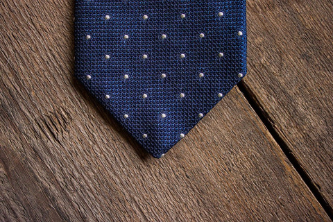 Grenadine Garza Fina Tie - Navy White Dots