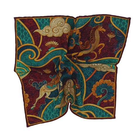 Wool Pocket Square - Fairytail Horses