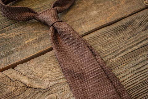 Grenadine Garza Grossa Tie - Regimental Navy&Burgundy