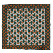 Natural Blend Pocket Square - Green Teardrop