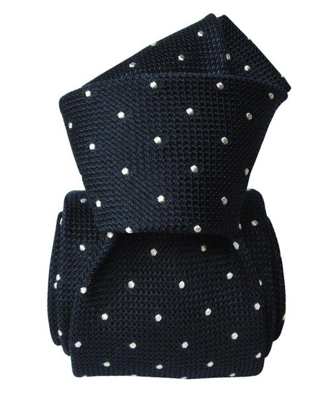 Grenadine Garza Fina Tie - Navy White Dots